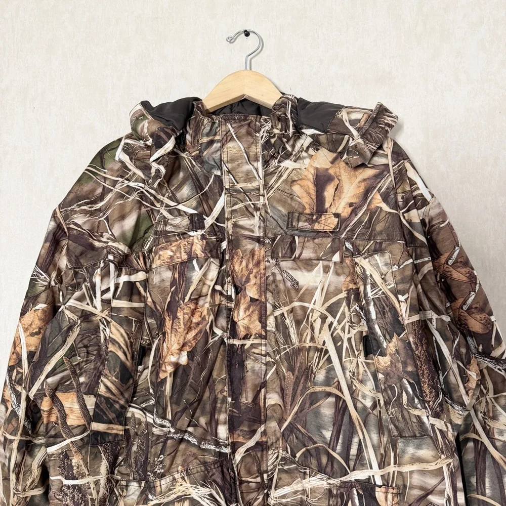 Cabela’s Men’s Dry-Plus Camouflage Full Zip Jacket Hunting Shooting Outdoor L